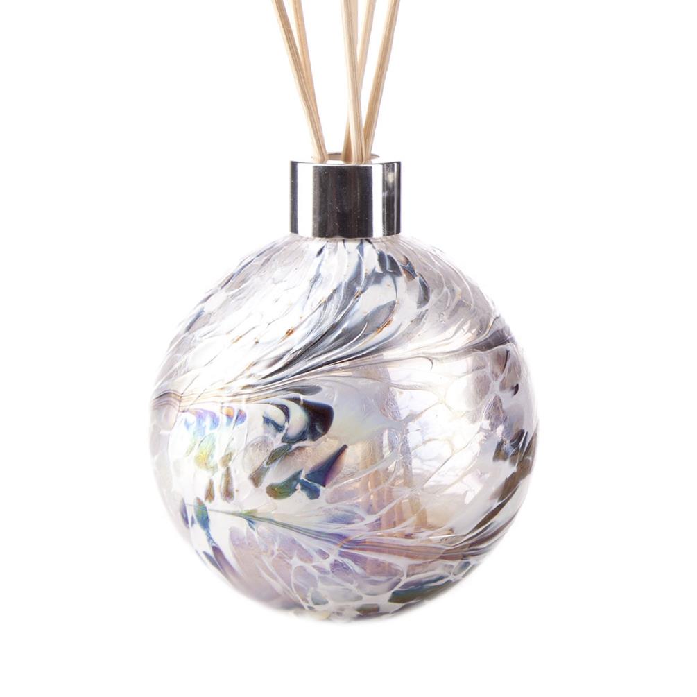 Amelia Art Glass White Grey & Frosted Reed Diffuser Gift Set  Extra Image 1